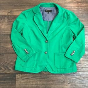 Talbots kelly green blazer sz M